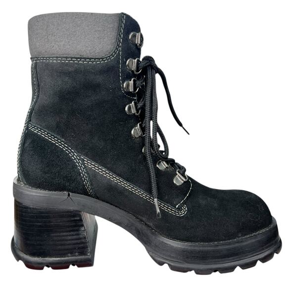 Rare Steve Madden Hilly Vintage 90’s Y2K Black Chunky Heel Boot Size US 7.5 - Picture 4 of 12